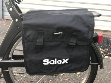 Kanvas Packtasche schwarz mit SoleX-Schriftzug (VeloSoleX), neu
