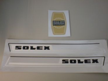 SATZ -  2 Aufkleber Motiv "SoleX" in Silber (VeloSoleX), neu